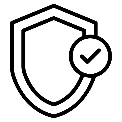 Shield icon symbolising secure glass boarding service